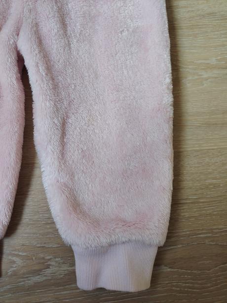 Rozkošný huňatý ružový overal s kapucňou dráčik, next,92