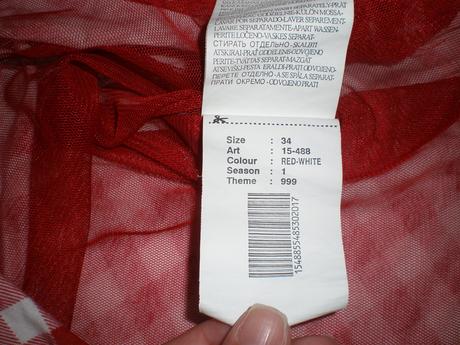 Červeno-biele šaty, amisu,34