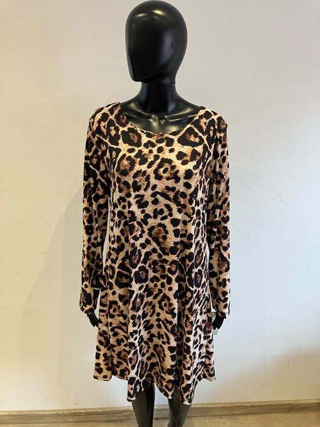 Dámske šaty s leopardím vzorom (uni), l / m / s