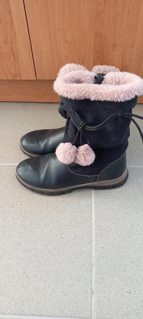 Tmavomodré čižmy s kožušinou veľ.35, graceland,35