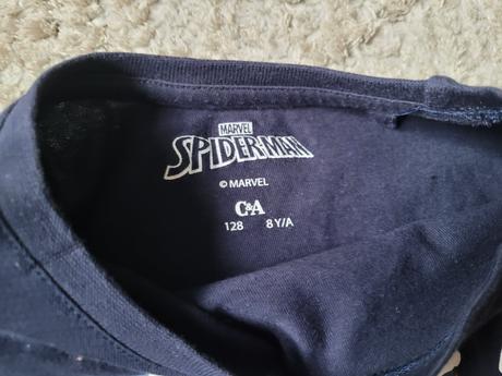 Tričko tmavomodre spiderman dvojicky, c&a,128
