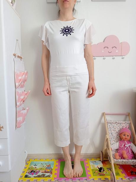 Biele 3/4 nohavice 40, 40