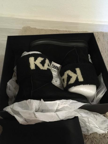 Karl lagerfeld kozene nepremokave cizmy-snehule, karl lagerfeld,38