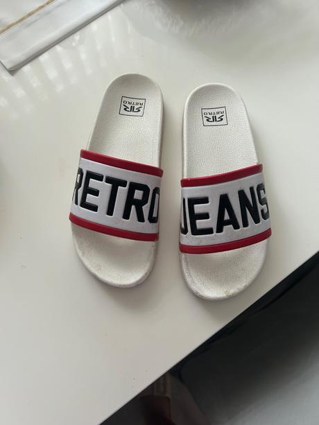 Šľapky retro jeans, 38