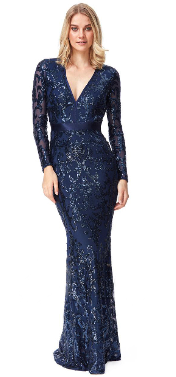 Spoločenské flitrované šaty, l