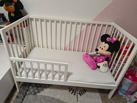 Detská biela postieľka, šírka (cm): 65,dĺžka (cm): 120