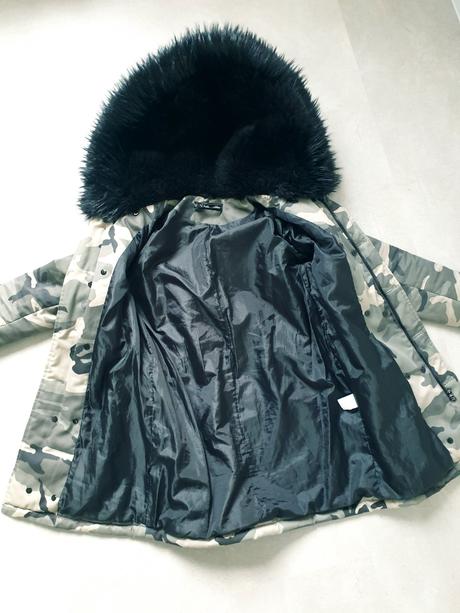 Vojenská bunda s kožušinou xs/s, xs