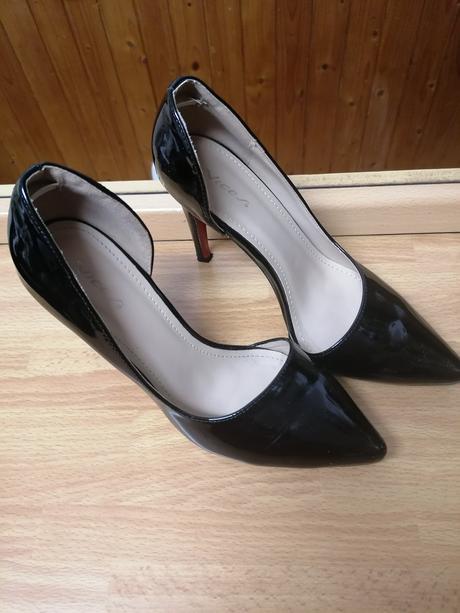 Čierne lakované lodičky, 37