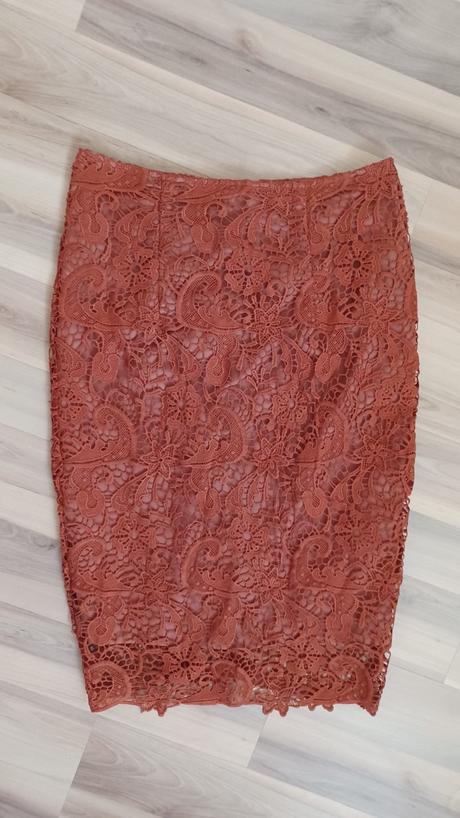 Čipkovaná sukňa v terakotovej farbe, mexx,s