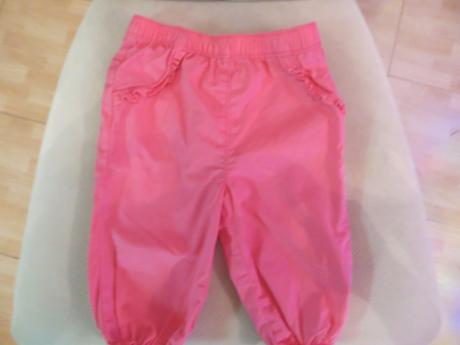 Tmavoružové letné nohavice, 80