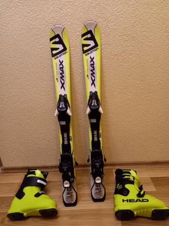 Lyže +lyžiarky, salomon,90-99 cm