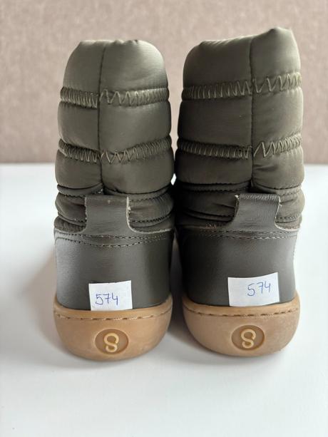 Shapen detské barefoot čižmy frosty olive, 26