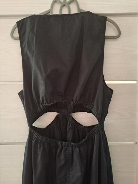 Čierne popelínové bavlnené šaty zara, zara,l