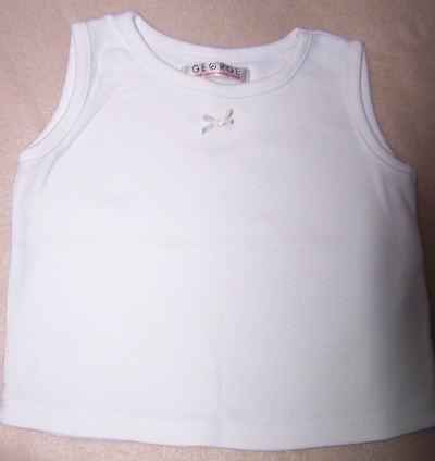 Bielulinké elegantné tieločko s mašličkou, george,68