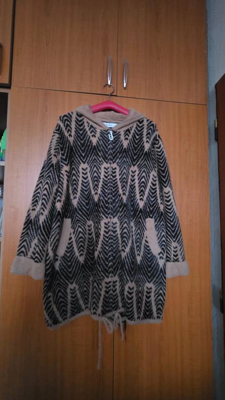 Kardigan uni alpaka, benetton,xxl