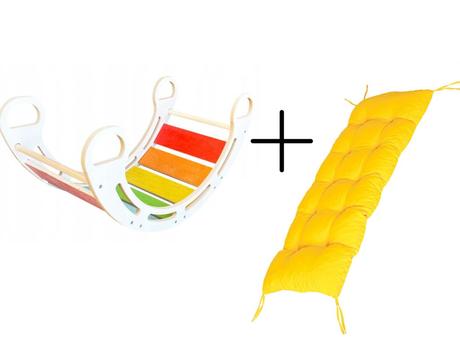 Montessori hojdačka s vankúšom bm100k žltá,