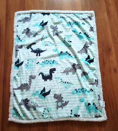 Huňatá dečka dinosaury oeko tex, 