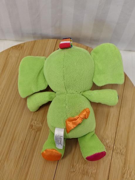 Retro interaktívny sloník s rolničkou, lamaze 20cm,