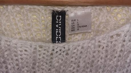 Biely sveter, h&m,l