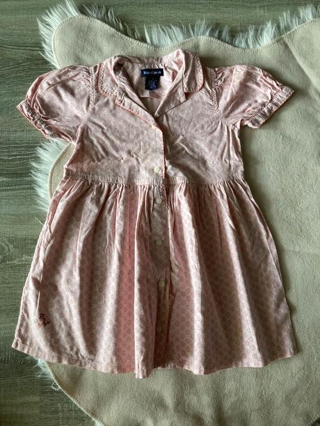 Ružové gombíkové šaty rl 4t, ralph lauren,104