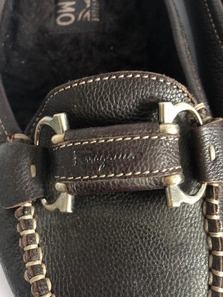 Salvatore ferragamo original mokasiny s kozusinou, 38