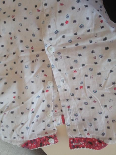 Dievčenská biela kvetovaná košeľa, 110