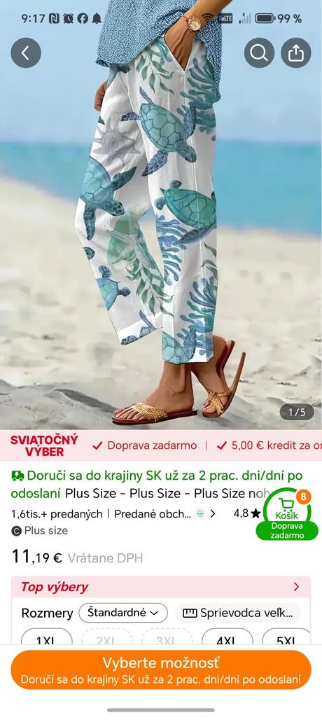 Letné nohavice, xxxl