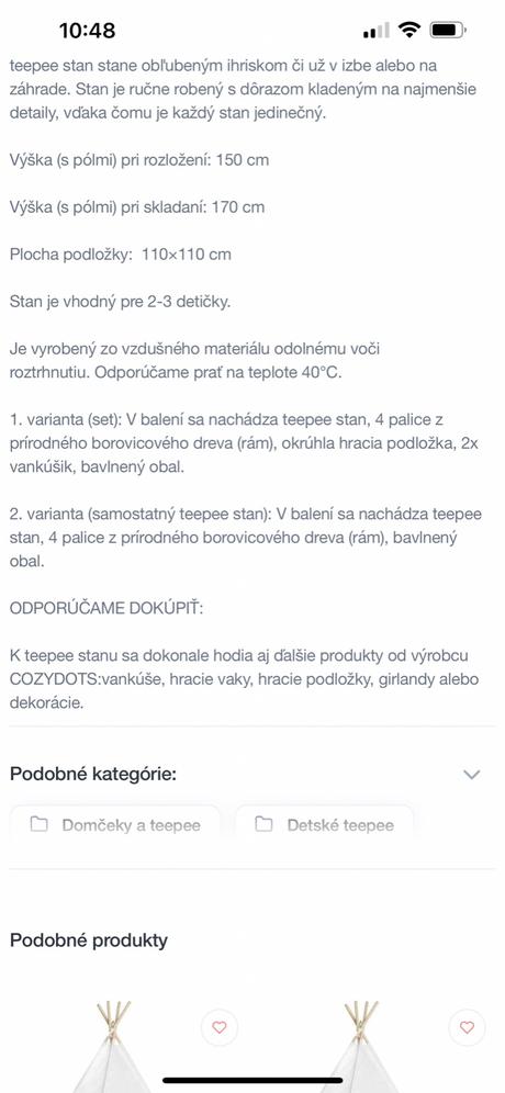 Cozydots teepee stan s krajkou, čipkou a volánmi,