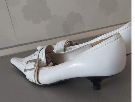 Biele kožené lodičky v.39, deichmann, nevyužijem i, 39