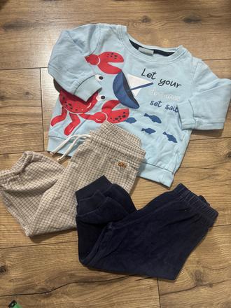 Set mikina a dvoje tepláky, lupilu,80