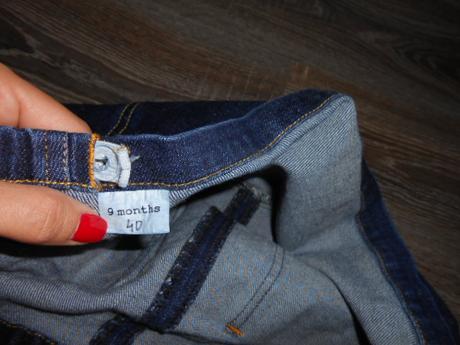 9 months tehotenska riflová sukna č. 40, 40