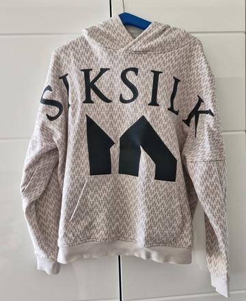 Sivá mikina s kapucňou messi x siksilk ss-21001, s