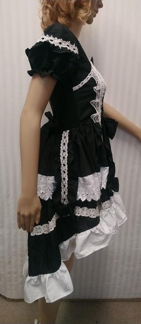 2 dielny kostým slúžka lolita, chyžná, xs,