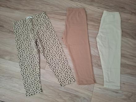 3x krátke legíny (3/4), vel. 140, h&m,140