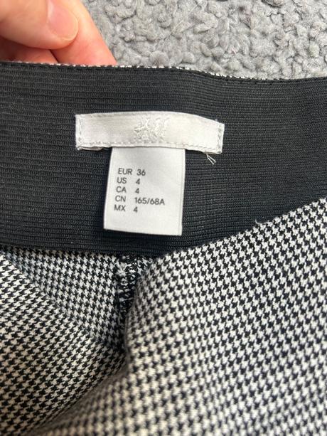 Nohavice kockované, h&m,36