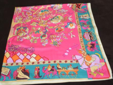 Veľká vzorovaná šatka, 40 percent hodváb, xxl