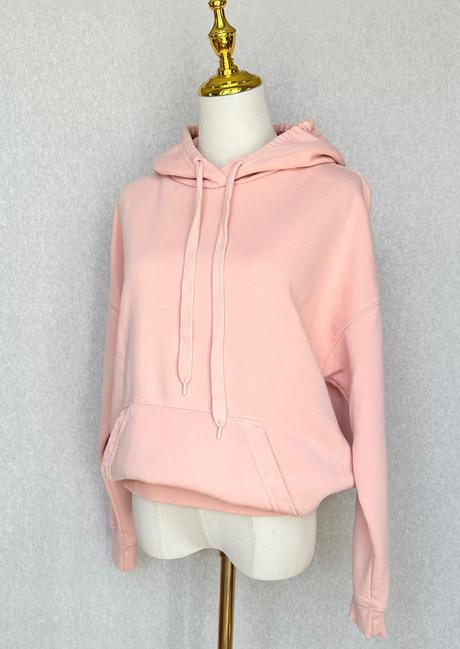 Mikina hoodie v pastelovej ružovej, xs