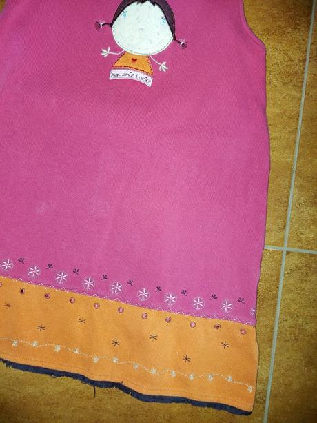 Upletove šaty pre dievčatko, 134