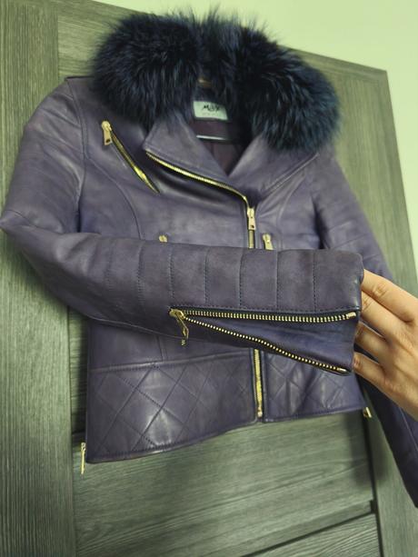 Kozena bunda s pravou kozusinkou max leather, s
