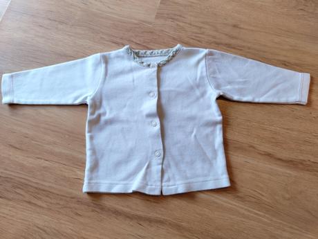 Biela košieľka/svetrík, 62