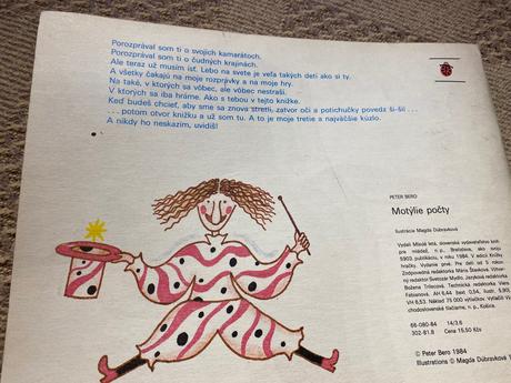 Motýlie počty retro starý pracovný zošit 1984,