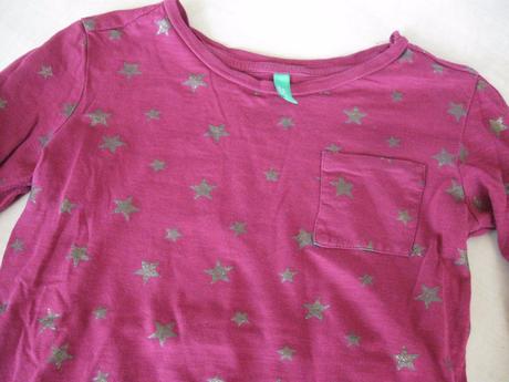 Dievčenské tričko s hviezdičkami, 128, 128