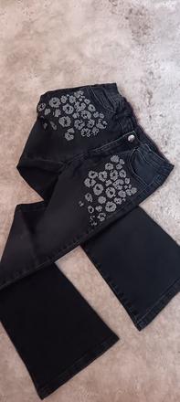 Moderné džínsy s trblietkami, 146