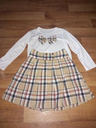 Set sukna a tricko dlhy rukav 140, 140