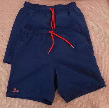 Plavky šortkové tmavomodré decathlon 2ks, decathlon,134