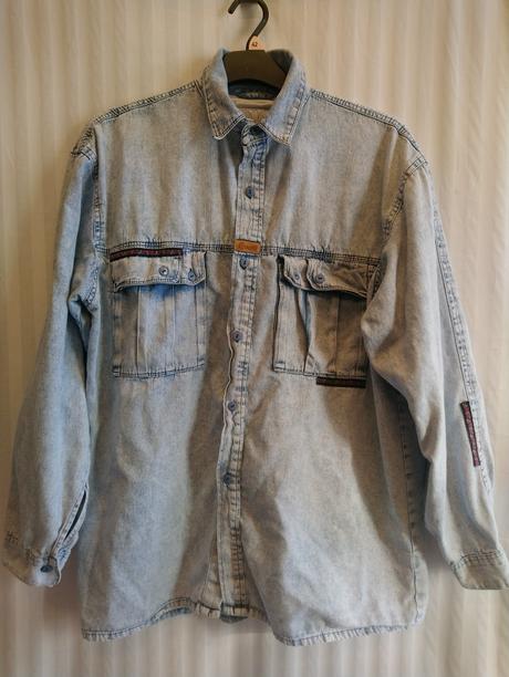 Pánska riflová modrá košeľa, chica style, xl, xl