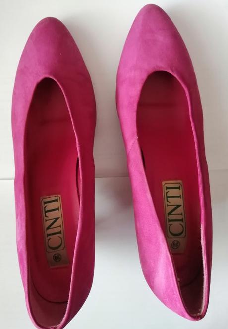 Ružové lodičky z umelého semišu v. 38 značky cinti, 38