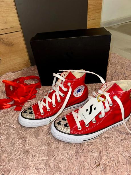 Converse mickey mouse shoozers crystals tenisky, converse,37