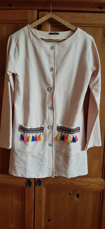 Dlhá mikina so strapcami, l