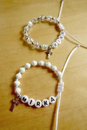 Ruženec s menom - náramok, 